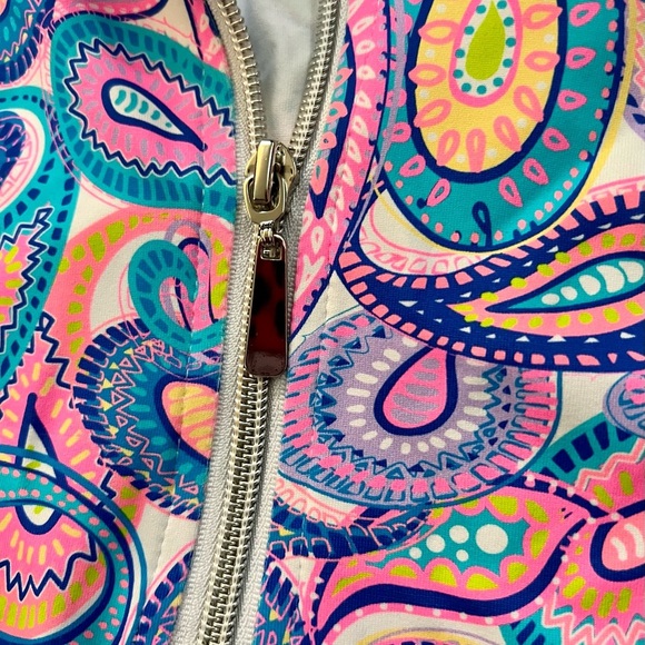 Lulu B Paisley UPF 50+ Sleeveless Zip Neck Dress NWT Medium new with tags resort - Picture 9 of 11